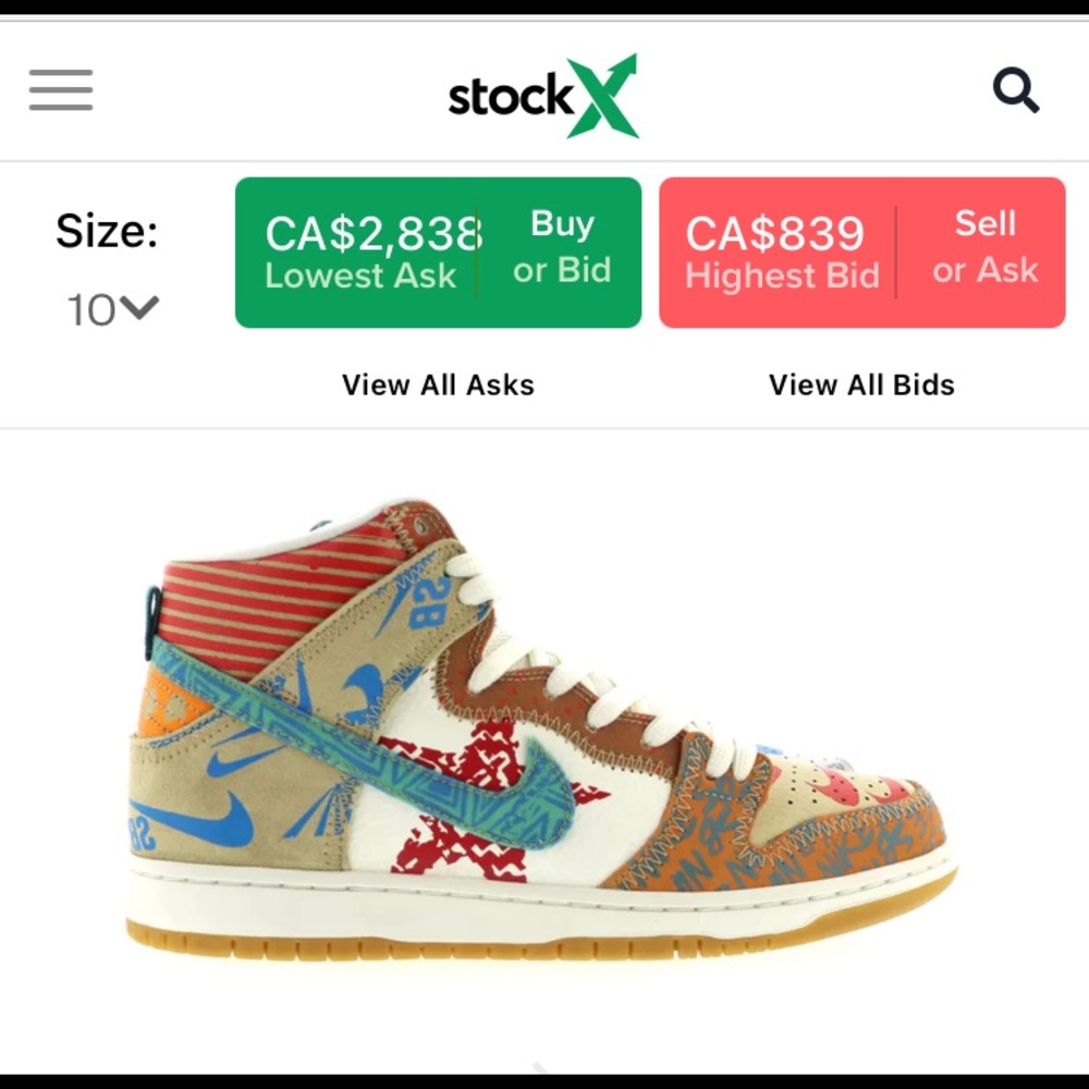 Nike SB Dunk High Thomas Campbell What The Dunk - Picture 6 of 9